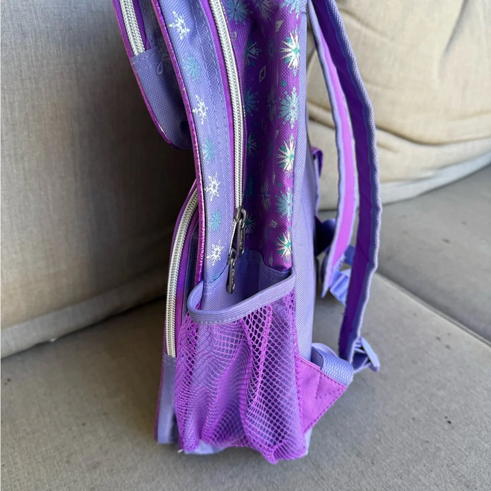 Disney, Frozen II, Metallic, Purple Backpack, Book & Pencil Bag